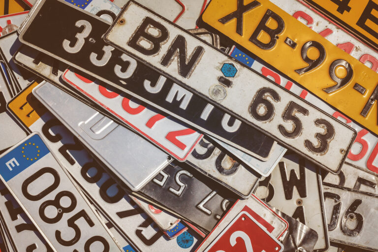 3D letter number plates