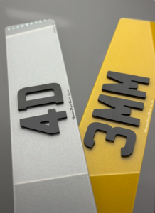 4D Laser Cut Number Plate