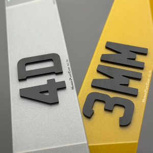 4D Laser Cut 3mm Number Plate