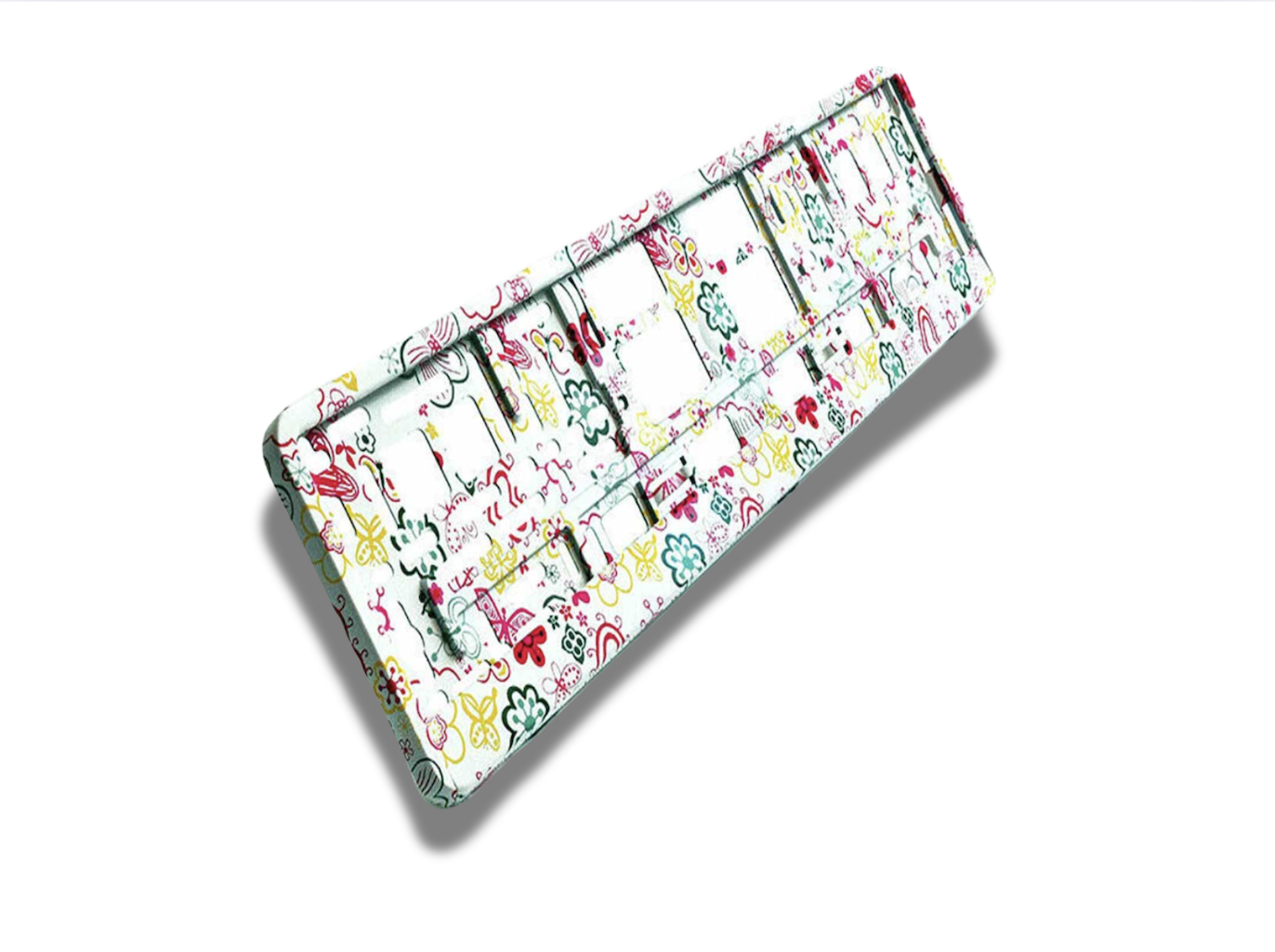 FLORAL STYLE SINGLE NUMBER PLATE HOLDER